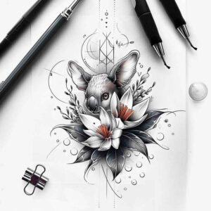 other-animals tattoo design ideas Surrealism fantasy-inspired tribal style for temple
