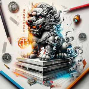 asia – tattoo design ideas free ai generated – realism-refined-contrast – for-lower-thigh – Gallery: other-asia-inkby-ai