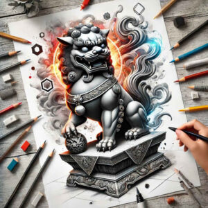 asian-art – tattoo design ideas free ai generated – surrealism-dreamscape – for-knee – Gallery: other-asia-inkby-ai