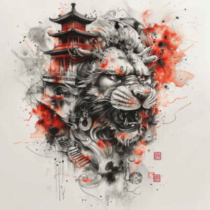 asian-culture – tattoo design ideas free ai generated – neotraditional-clean-contrast – for-side-torso – Gallery: other-asia-inkby-ai