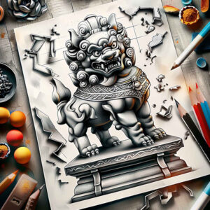 asian-dragon – tattoo design ideas free ai generated – neotraditional-artistic-flair – for-upper-thigh – Gallery: other-asia-inkby-ai