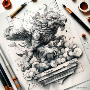 asian-dragon – tattoo design ideas free ai generated – neotraditional-layered-inks – for-neck – Gallery: other-asia-inkby-ai