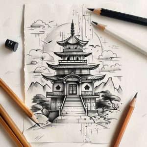asian-dragons – tattoo design ideas free ai generated – neotraditional-refined-lines – for-shin – Gallery: other-asia-inkby-ai