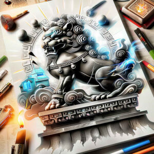 asian-geometric-patterns – tattoo design ideas free ai generated – realism-light-play – for-back-of-neck – Gallery: other-asia-inkby-ai