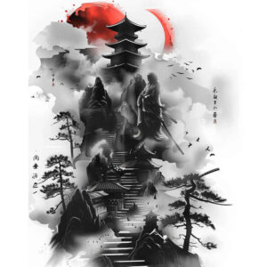 asian-landscapes – tattoo design ideas free ai generated – neotraditional-modern-classic – for-lower-leg – Gallery: other-asia-inkby-ai