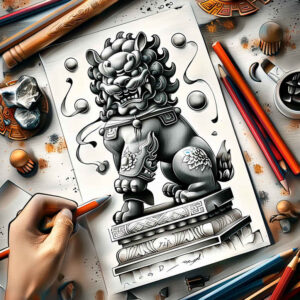 asian-motifs – tattoo design ideas free ai generated – neotraditional-refined-color-palette – for-knee – Gallery: other-asia-inkby-ai