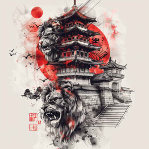 asian-patterns – tattoo design ideas free ai generated – realism-soft-transitions – for-shoulder-blade – Gallery: other-asia-inkby-ai