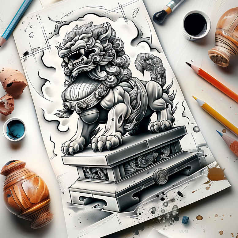 asian-power-symbols – tattoo design ideas free ai generated – neotraditional-refined-lines – for-wrist – Gallery: other-asia-inkby-ai