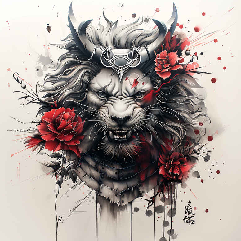 asian-sacred-art – tattoo design ideas free ai generated – neotraditional-bold-texture – for-stomach – Gallery: other-asia-inkby-ai