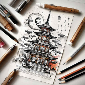 asian-sacred-art – tattoo design ideas free ai generated – neotraditional-saturated-hues – for-triceps – Gallery: other-asia-inkby-ai