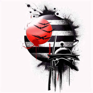 asian-signs – tattoo design ideas free ai generated – neotraditional-bold-texture – for-upper-back – Gallery: other-asia-inkby-ai