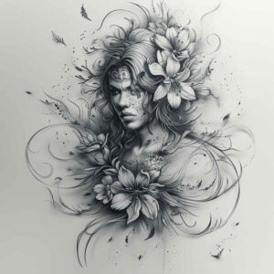 asian-spirituality – tattoo design ideas free ai generated – neotraditional-vivid-detail – for-forearm – Gallery: other-asia-inkby-ai