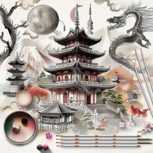 asian-tradition – tattoo design ideas free ai generated – realism-clean-lines – for-behind-ear – Gallery: other-asia-inkby-ai