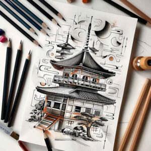 asian-wavy-patterns – tattoo design ideas free ai generated – realism-glowing-edges – for-chest – Gallery: other-asia-inkby-ai