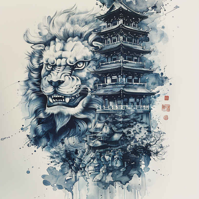 other-asia tattoo design ideas sharp contrast intricate for outer arm