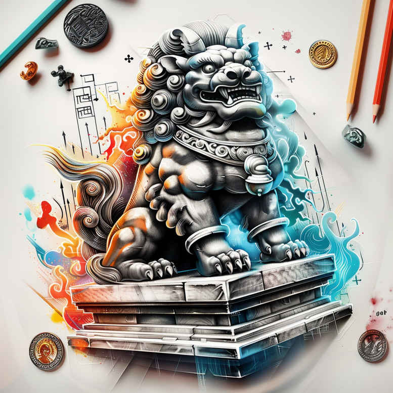 other-asia tattoo design ideas Surrealism abstract mystical stands for courage