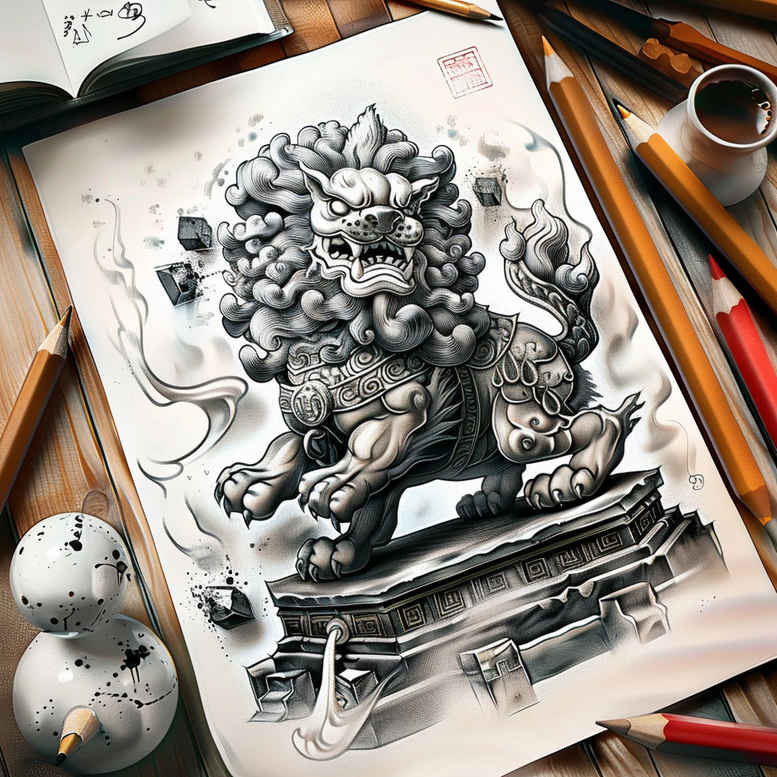 other-asia tattoo design ideas vivid hues mythical creatures embodying determination