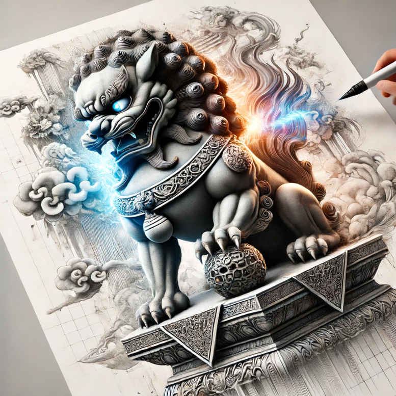 other-asia tattoo design ideas unreal light mythical creatures for lower chest