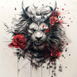 other-asia tattoo design ideas Surrealism fantasy-inspired mythical creatures symbolising endurance
