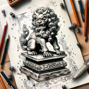 other-asia tattoo design ideas Surrealism ghostly shapes natural elements for upper thigh