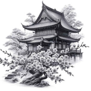 other-asia tattoo design ideas Realism blended gradients oriental courage and power