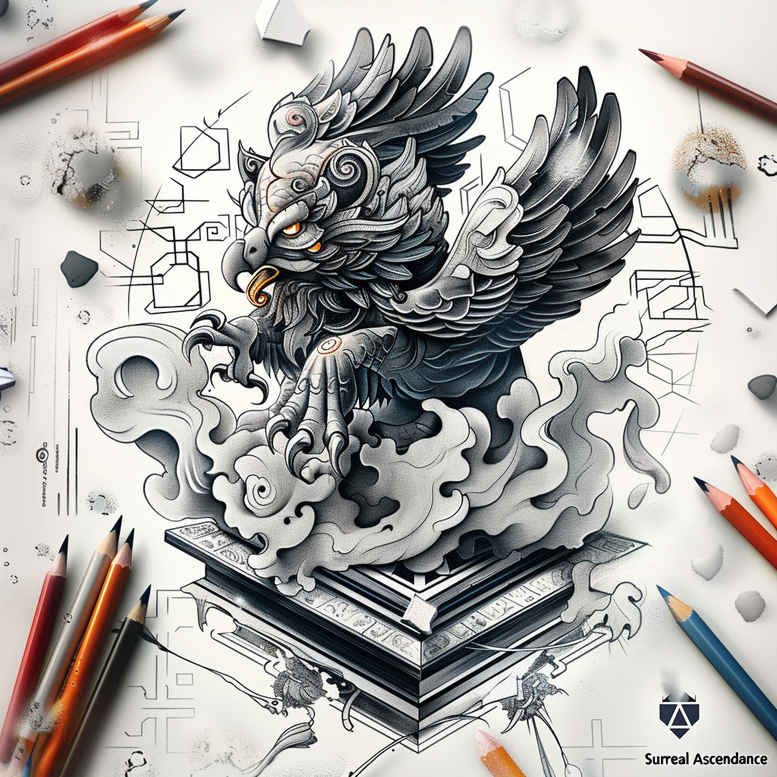 other-asia tattoo design ideas Realism reflection effect ornamental symbol of determination
