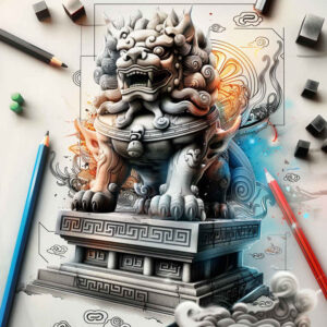 other-asia tattoo design ideas Surrealism illusionary samurai for shoulder