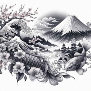 traditional-asian-tattoos – tattoo design ideas free ai generated – neotraditional-dynamic-linework – for-inner-arm – Gallery: other-asia-inkby-ai