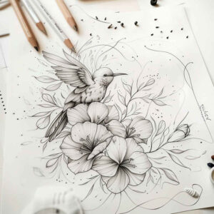 3d-bird-tattoo – tattoo design ideas free ai generated – neotraditional-structured-design – for-lower-chest – Gallery: other-birds-inkby-ai