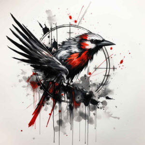 bird-contour-tattoo – tattoo design ideas free ai generated – realism-realistic-perspective – for-lower-back – Gallery: other-birds-inkby-ai