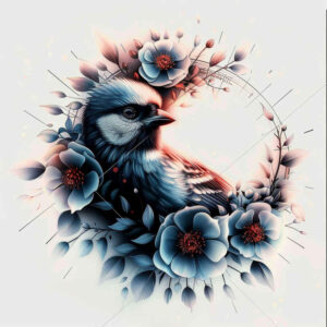 bird-light-effect-tattoo – tattoo design ideas free ai generated – surrealism-enigmatic-visuals – for-upper-shoulder – Gallery: other-birds-inkby-ai