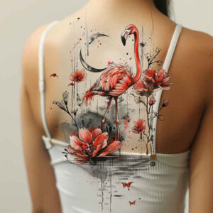 bird-light-effect-tattoo – tattoo design ideas free ai generated – surrealism-fluid-forms – for-calf – Gallery: other-birds-inkby-ai
