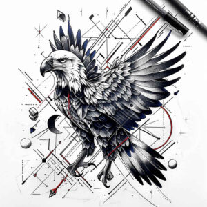 bird-light-tattoo – tattoo design ideas free ai generated – surrealism-morphic-transformation – for-lower-leg – Gallery: other-birds-inkby-ai