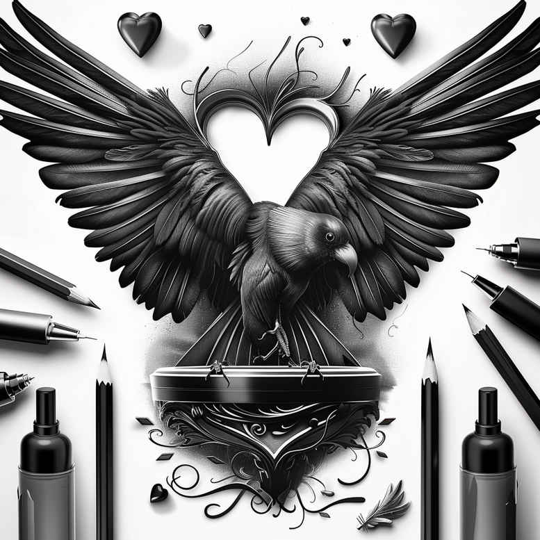 bird-light-tattoo – tattoo design ideas free ai generated – surrealism-spectral-hues – for-calf – Gallery: other-birds-inkby-ai