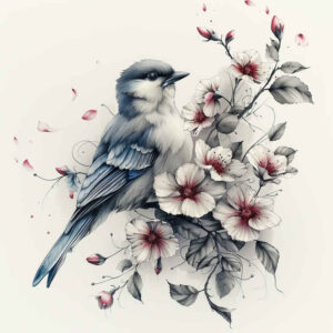 bird-shadow-tattoo – tattoo design ideas free ai generated – neotraditional-decorative-flourishes – for-arm – Gallery: other-birds-inkby-ai