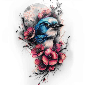 bird-symbol-tattoo – tattoo design ideas free ai generated – neotraditional-classic-motifs – for-upper-chest – Gallery: other-birds-inkby-ai