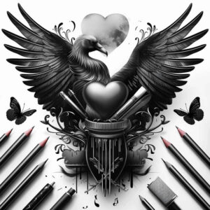 bird-symbol-tattoo – tattoo design ideas free ai generated – neotraditional-modern-classic – for-lower-arm – Gallery: other-birds-inkby-ai