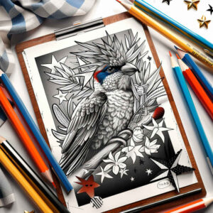 bird-wave-tattoo – tattoo design ideas free ai generated – neotraditional-enhanced-shading – for-side-torso – Gallery: other-birds-inkby-ai