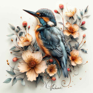 colorful-bird-tattoo – tattoo design ideas free ai generated – neotraditional-rich-shading – for-upper-arm – Gallery: other-birds-inkby-ai