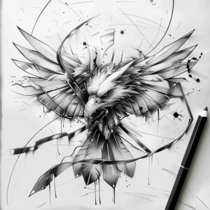 colorful-bird-tattoo – tattoo design ideas free ai generated – surrealism-ethereal-glow – for-upper-thigh – Gallery: other-birds-inkby-ai