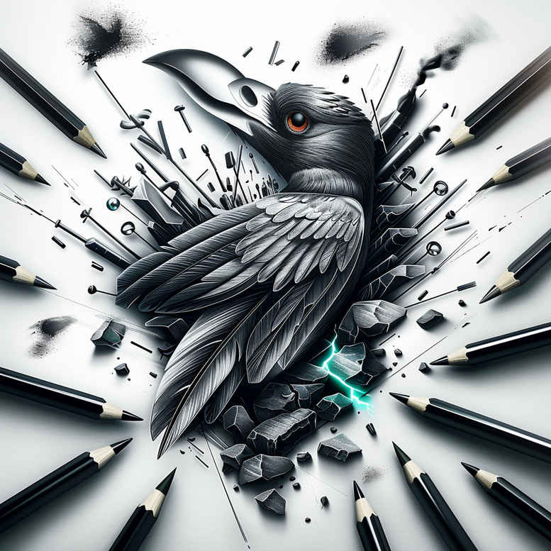 colorful-feather-bird-tattoo – tattoo design ideas free ai generated – neotraditional-rich-shading – for-forearm – Gallery: other-birds-inkby-ai