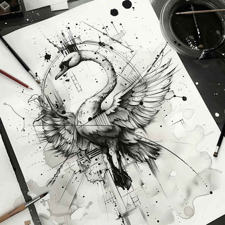 delicate-bird-tattoo – tattoo design ideas free ai generated – neotraditional-detailed-linework – for-ribs – Gallery: other-birds-inkby-ai