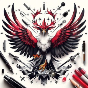 delicate-bird-tattoo – tattoo design ideas free ai generated – neotraditional-soft-blending – for-upper-chest – Gallery: other-birds-inkby-ai