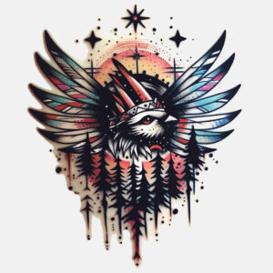 detailed-bird-tattoo – tattoo design ideas free ai generated – neotraditional-solid-blacks – for-ribs – Gallery: other-birds-inkby-ai