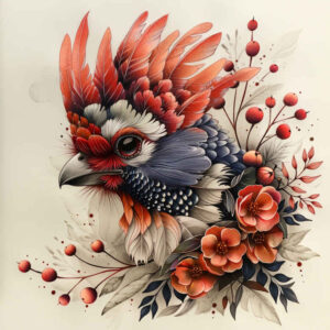 energy-bird-tattoo – tattoo design ideas free ai generated – neotraditional-bold-highlights – for-hand – Gallery: other-birds-inkby-ai