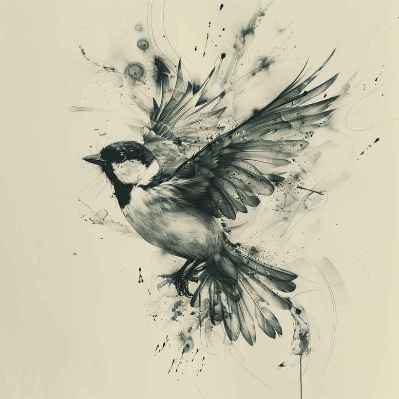 expressive-bird-tattoo – tattoo design ideas free ai generated – neotraditional-bold-highlights – for-thigh – Gallery: other-birds-inkby-ai