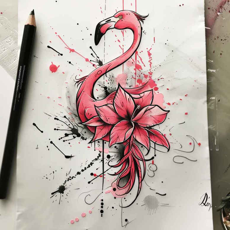 feathered-bird-tattoo – tattoo design ideas free ai generated – neotraditional-refined-detail – for-outer-arm – Gallery: other-birds-inkby-ai