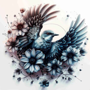 fine-detail-bird-tattoo – tattoo design ideas free ai generated – surrealism-psychic-energy – for-arm – Gallery: other-birds-inkby-ai