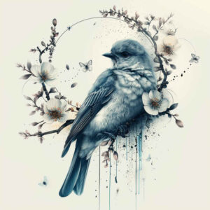 flowing-lines-bird-tattoo – tattoo design ideas free ai generated – neotraditional-enhanced-color – for-forearm – Gallery: other-birds-inkby-ai