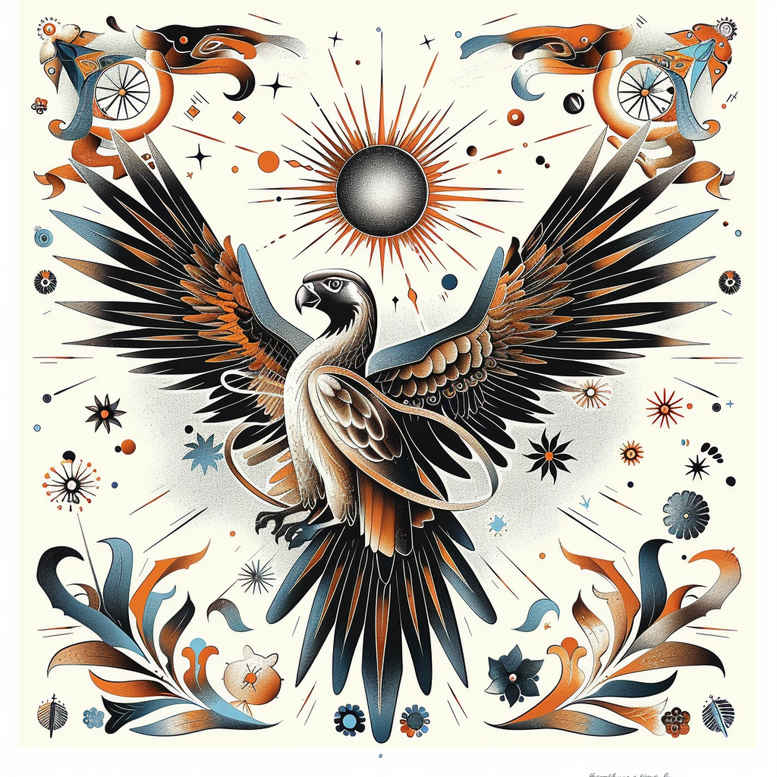freedom-bird-tattoo – tattoo design ideas free ai generated – realism-soft-transitions – for-palm – Gallery: other-birds-inkby-ai